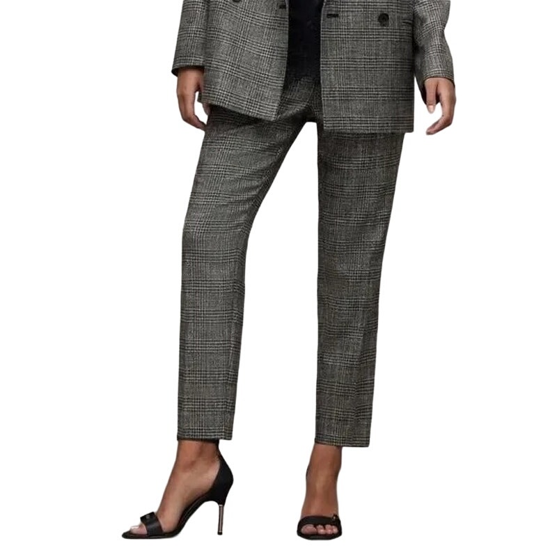 Allsaints $269 Astrid Sparkle Trousers Silver Metallic Thread Size 0